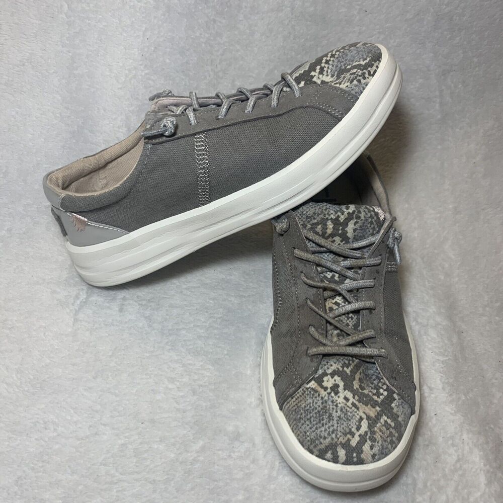 Hey Dude Women's US 5 Karina Silver‎ Python Slip-On Sneakers 121973918